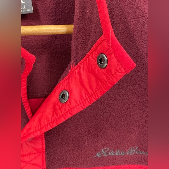 EDDIE BAUER - Red Fleece Pullover, Mens Size Large - Picture 5 of 7